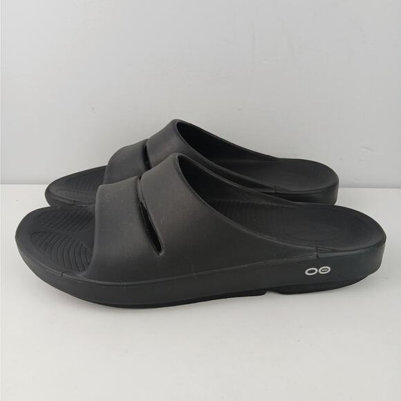 OOFOS Unisex SZ M10 W12 OOahh Slide Sandal In Black - Picture 5 of 7